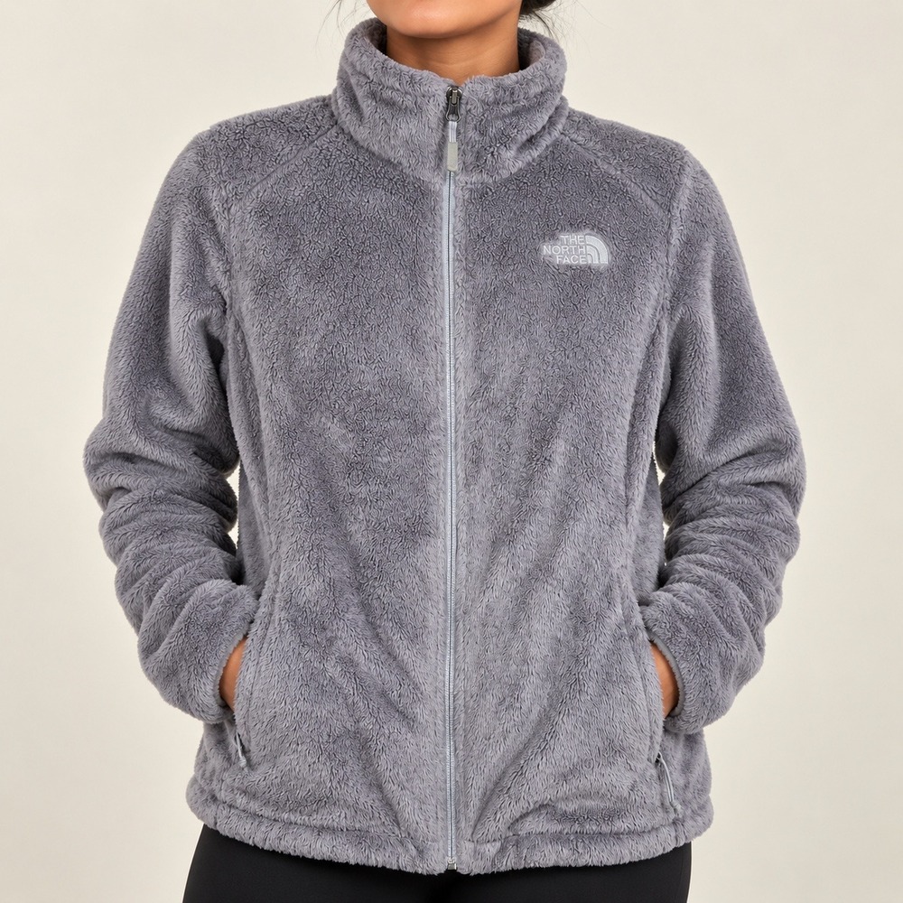 The North Face Osito 2 Fleece Jacket Gray Full Zip SZ M